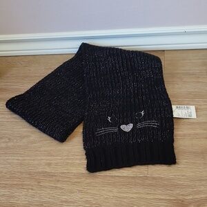 NWT Girls Children's Place Kitty Acrylic Metallic Scarf